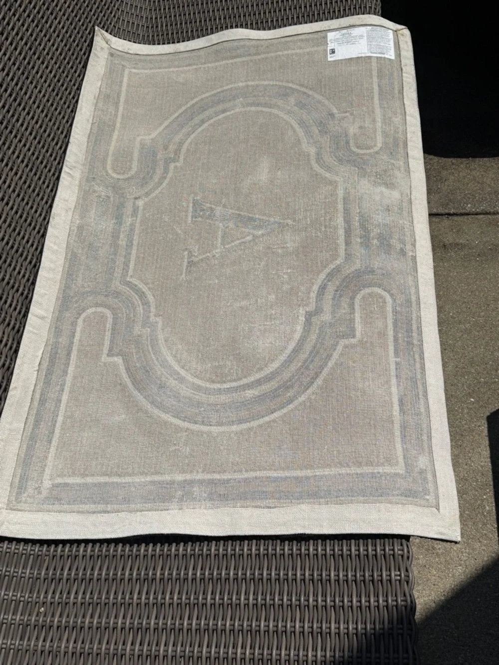 Frontgate Monogrammed 'A' Indoor/Outdoor Rug